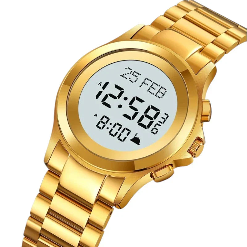 Skmei 2270 ساعة الحرمين مواقيت الصلاة ذهبي