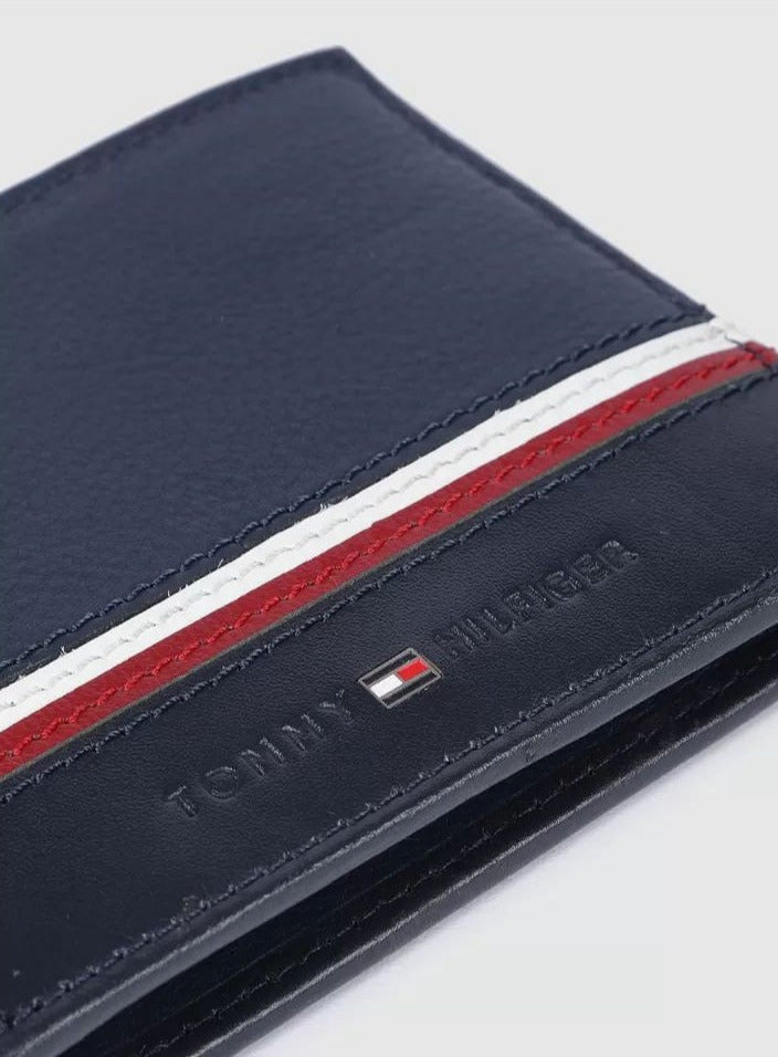 TH Navy Leather Wallet For Men 39#