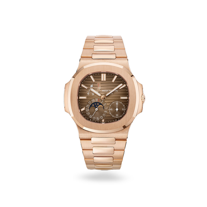 Patek Philippe Nautilus Moonphase Rose Gold Brown Dial 40mm  - Mirror Original