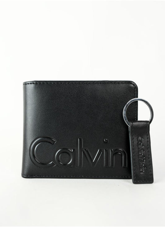 CK Black Leather Wallet-Keychain Set For Men 4#