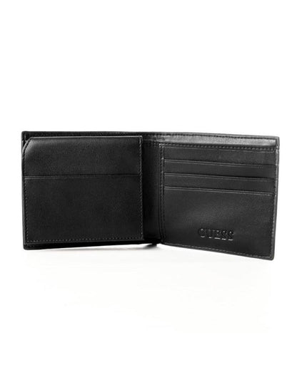 GU Black Leather Wallet For Men 83#