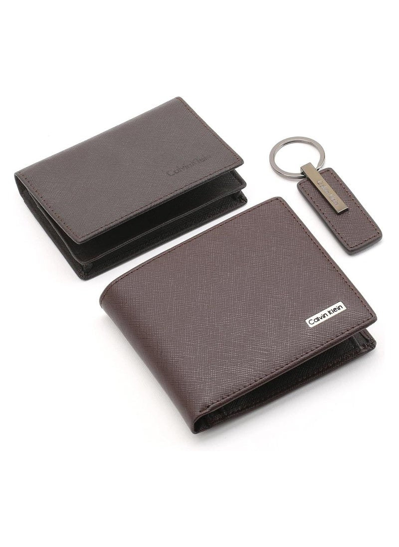 CK Brown Wallet-Keychain-Card Holder Set For Men 5#