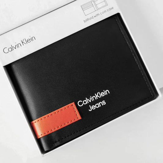 CK Black Leather Waller For Men 61#