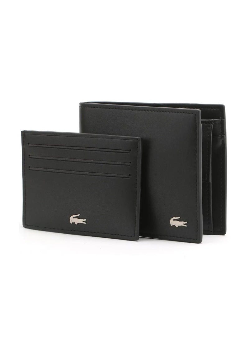 LC Black Leather Wallet-Card Holder Set For Men 1#