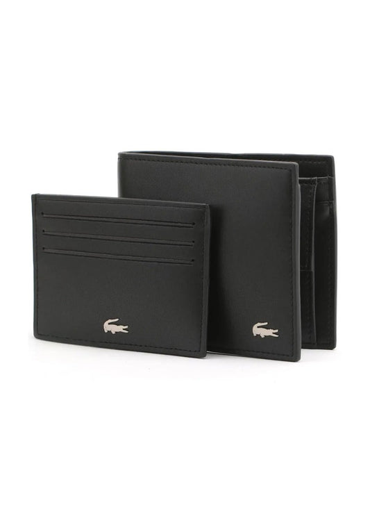 LC Black Leather Wallet-Card Holder Set For Men 1#
