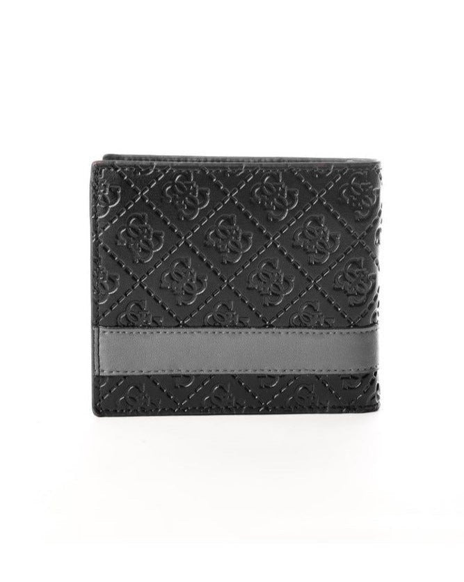 GU Black Leather Wallet For Men 83#