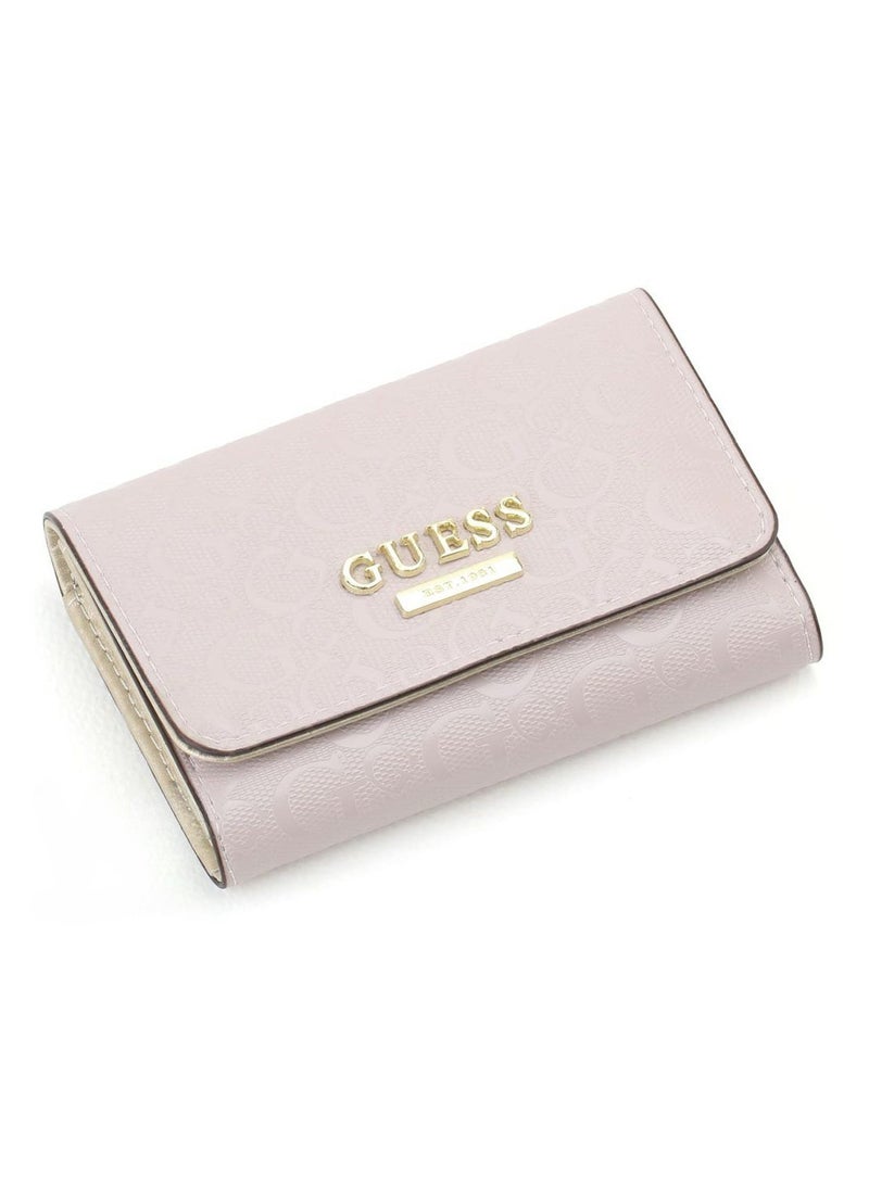 GU Pink Leather Wallet For Women 86#