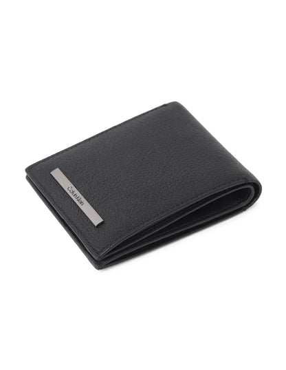 Calvin Klein Modern Bar Logo Bi-Fold Wallet | Genuine Leather