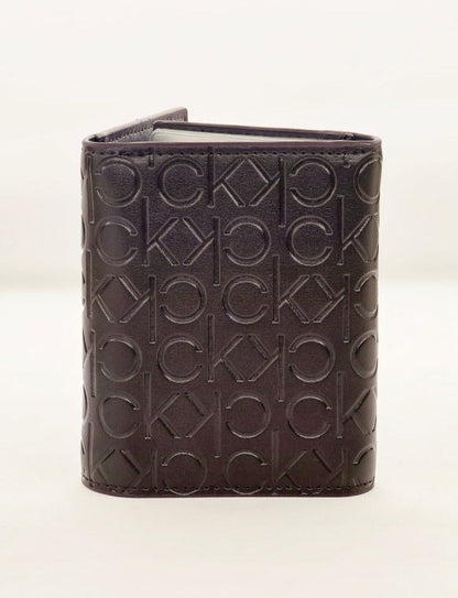 CK Brown Leather Trifold Wallet For Men 71#