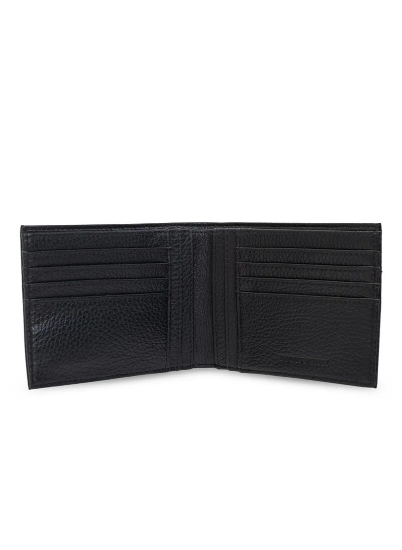 EA Black Leather Wallet & Keychain Set For Men 12#
