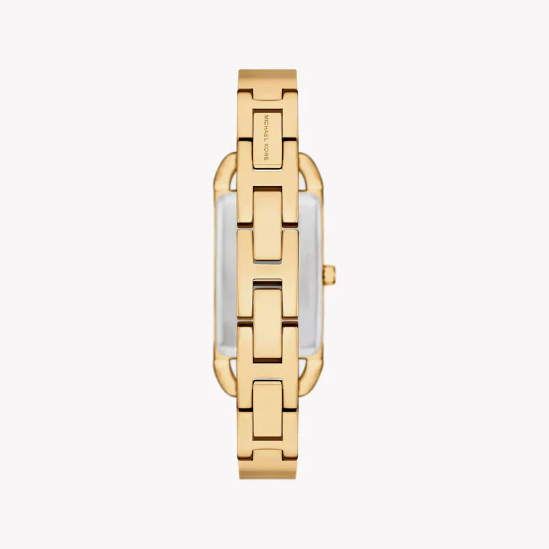 Michael Kors Women's MK Empire Three-Hand Gold-Tone Stainless Steel Logo Bracelet Watch (Model: MK4840), Gold, Modern
