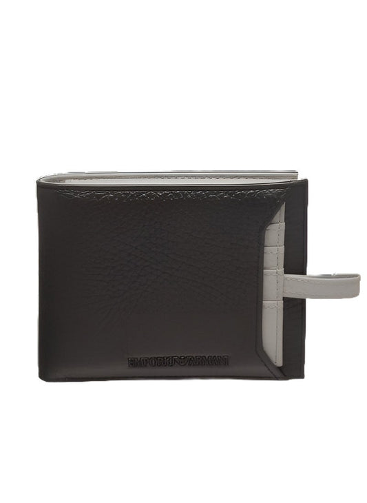 EA Black Leather Wallet For Men 93#