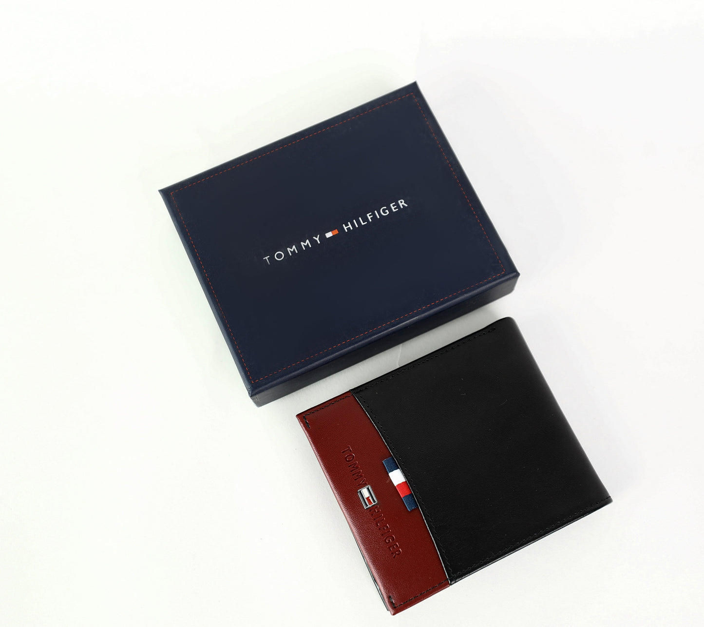 TH Black Leather Bifold Wallet For Men 5#