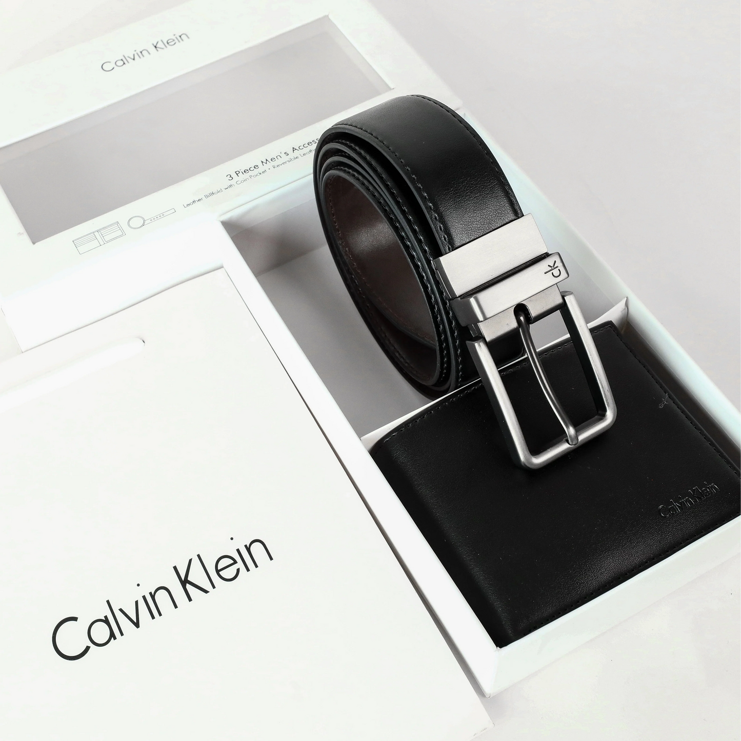 CK Leather Wallet-Belt Set For Men 5#