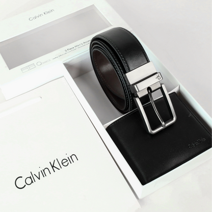 CK Leather Wallet-Belt Set For Men 5#