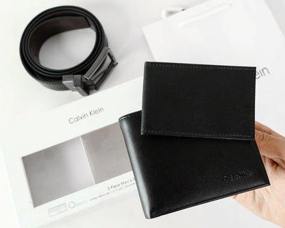 CK Leather Wallet-Belt Set For Men 5#