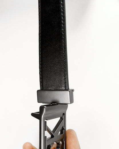 CK Black Leather Wallet-Belt Set For Men 7#