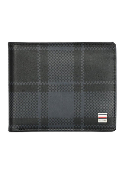 TH  Black Checkered Wallet For Men 48#