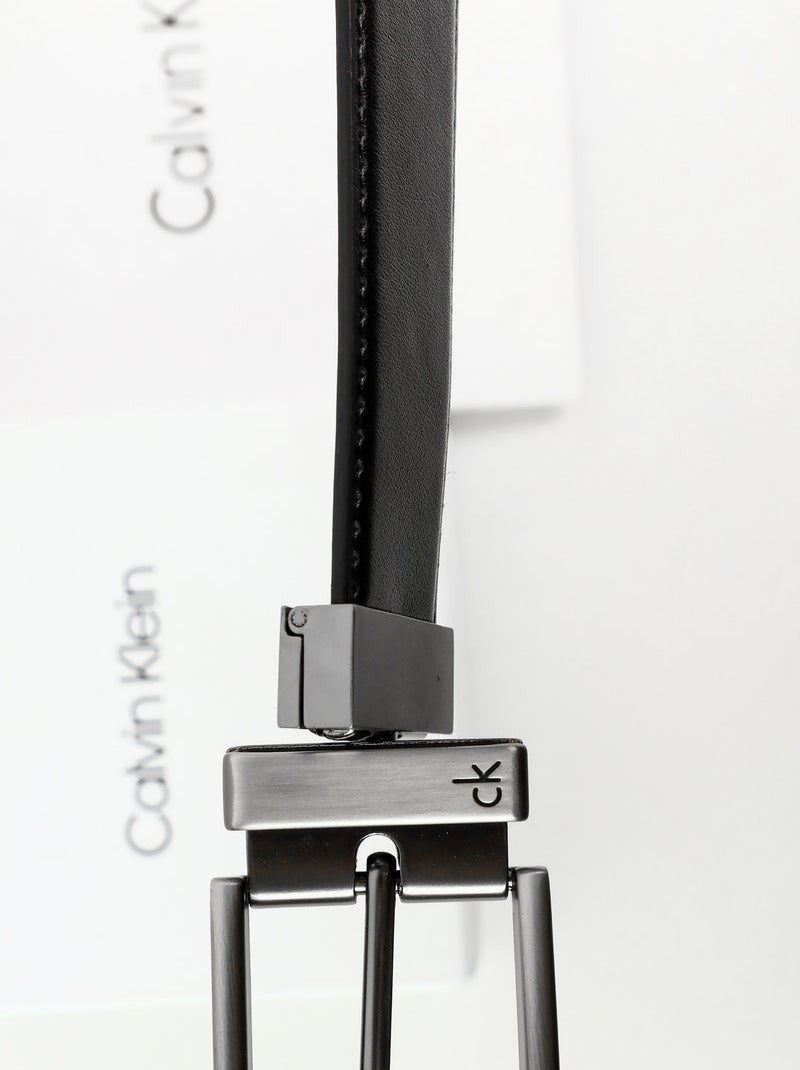 CK Black Leather Wallet-Belt Set For Men 16#