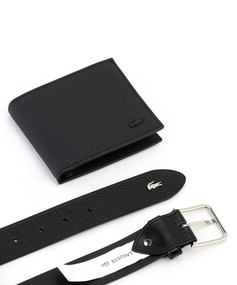 LC Black Leather Wallet-Belt Set For Men 18#