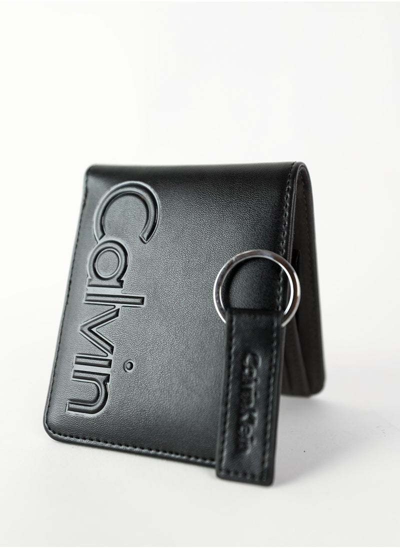 CK Black Leather Wallet-Keychain Set For Men 4#