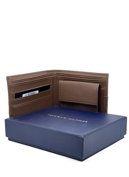 TH Brown Leather Wallet For Men 24#