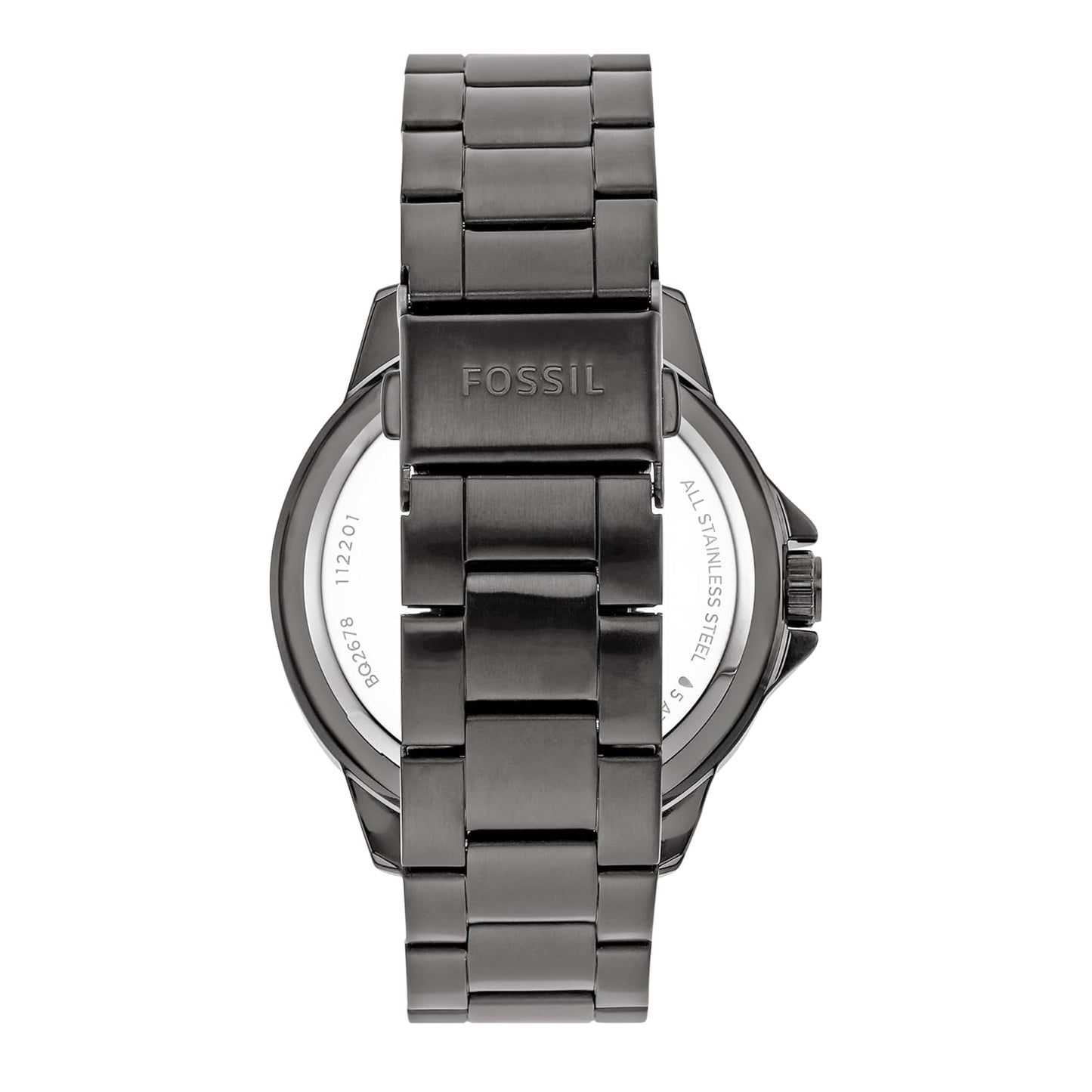 Fossil Bannon Grey Automatic Stainless Steel Watch BQ2678 – 45mm Unisex Analog Wristwatch