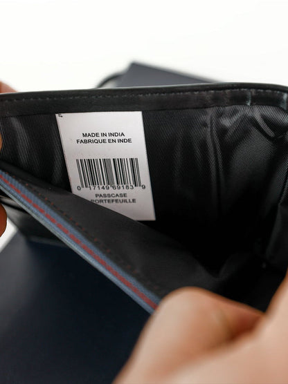 TH Black Leather Wallet For Men 19#