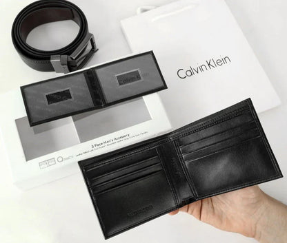CK Leather Wallet-Belt Set For Men 5#