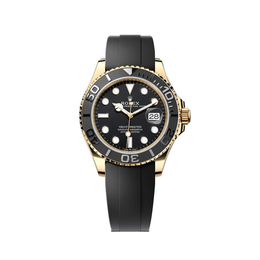 Rolex Yacht-Master II – Gold, Black Dial & Rubber Strap