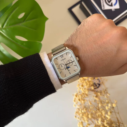 Casio sun moon square New Edition - Silver Band
