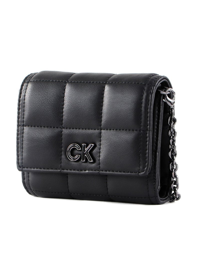 CK Quilted Black Wallet For Women 77#