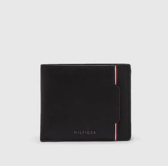 TH Black Leather Wallet With Card Holder For Men 34#