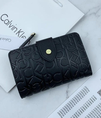 CK Black Leather Wallet For Women 81#
