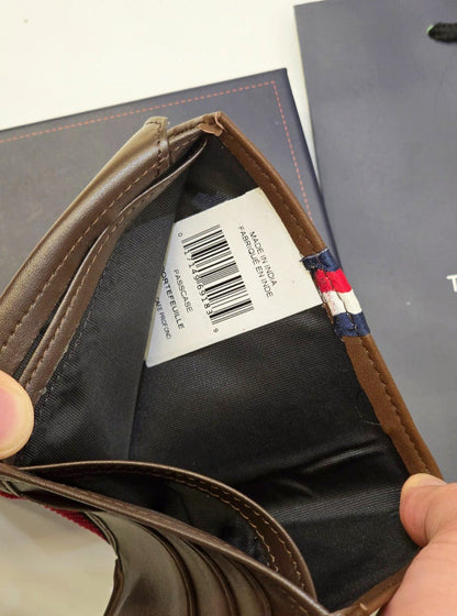 TH Brown Leather Wallet For Men 43#