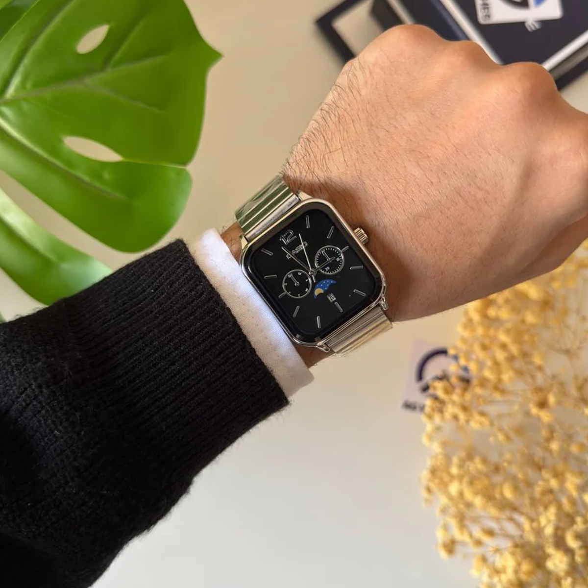 Casio sun moon square New Edition - Silver Band