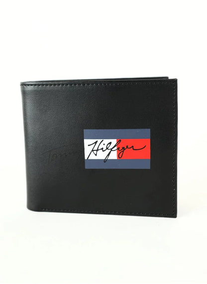 TH Black Leather Wallet For Men 19#