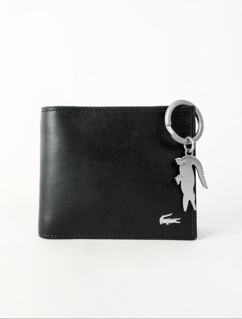 LC Black Leather Wallet-Keychain Set For Men 11#