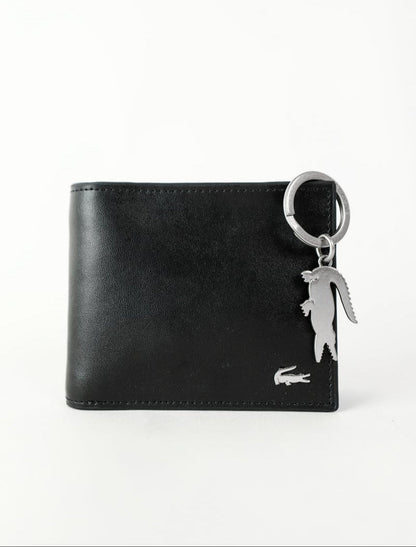 LC Black Leather Wallet-Keychain Set For Men 11#