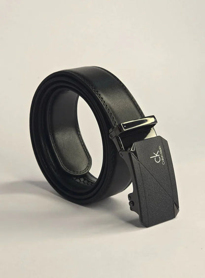 CK Black Leather Wallet-Belt Set For Men 9#