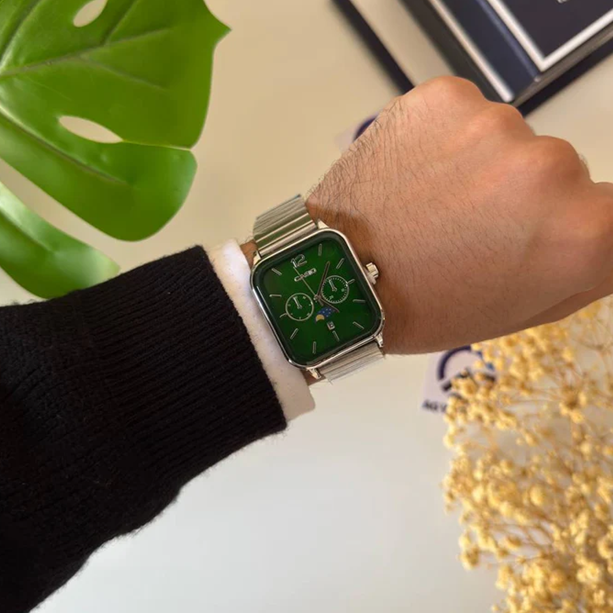 Casio sun moon square New Edition - Silver Band