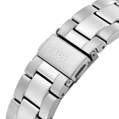 Hugo Boss Men’s Watch – Model 1514069 | Elegant Silver Stainless Steel with Blue Dial