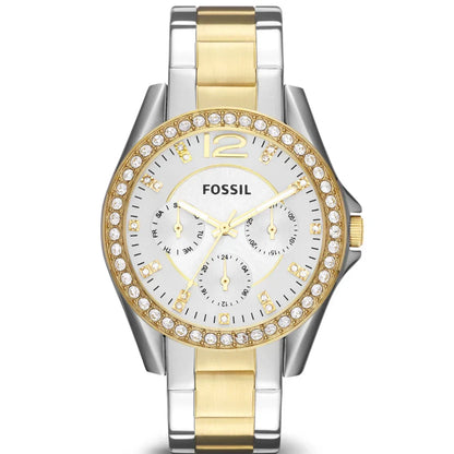 Fossil Riley ES3204 Multi-Function Two-Tone Stainless Steel Women's Watch