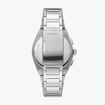 Fossil Everett Chronograph Men’s Watch FS5964 – Green Dial, Silver Stainless Steel Bracelet, 42mm Quartz Analog Multi-Function Watch