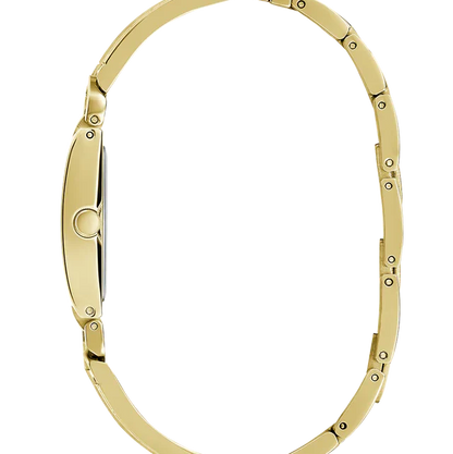 Guess GW0668L2 Gold Tone Rectangular Crystal Bracelet Watch