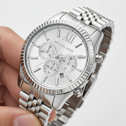 Michael Kors MK8405 Men’s Silver Dial Silver Stainless Steel Chronograph Watch