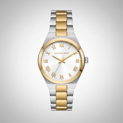 Michael Kors MK7464 Women’s White Dial Two-Tone Stainless Steel Lennox Watch