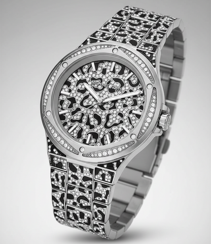 Michael Kors MK7408 Lennox Animal Women’s Silver Crystal Dial Watch