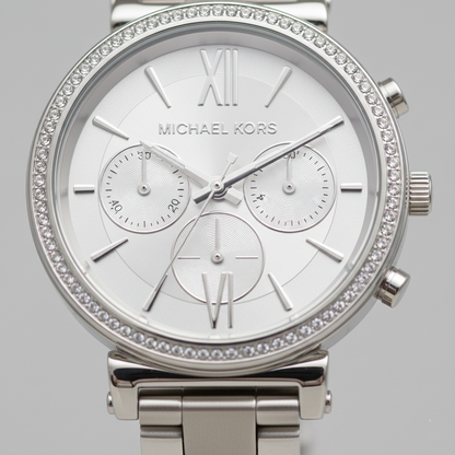 Michael Kors MK6575 Sofie Women’s Silver Dial Silver Stainless Steel Chronograph Watch