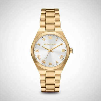 Michael Kors MK7391 Women’s White Dial Gold Stainless Steel Lennox Watch